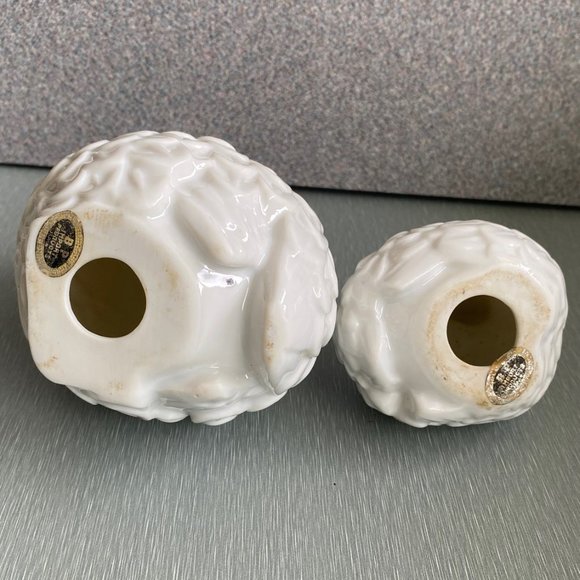 Vintage White Porcelain Quail Pair, Mother & Baby - Picture 12 of 13